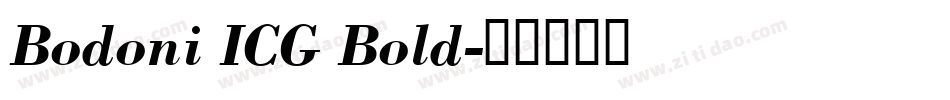 Bodoni ICG Bold字体转换